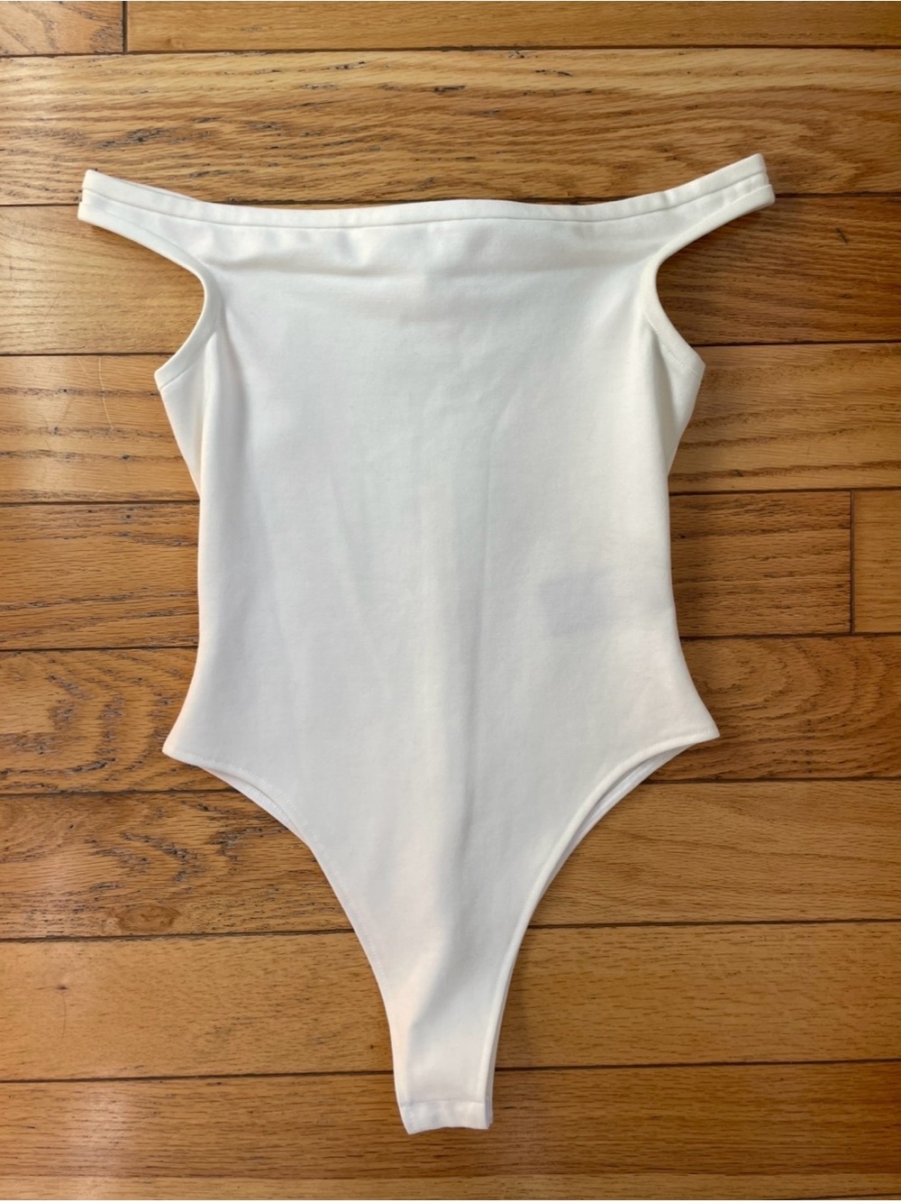 David Koma Off The Shoulder White Stretch Viscose Sexy Bodysuit 6UK XS